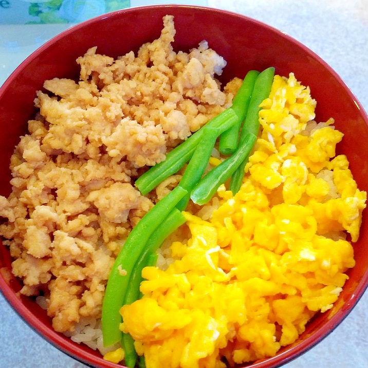 子供が大好き☆甘めの鶏そぼろ丼